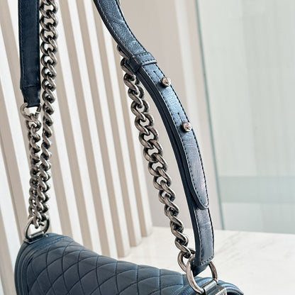 Chanel Boy Old Medium in Blue