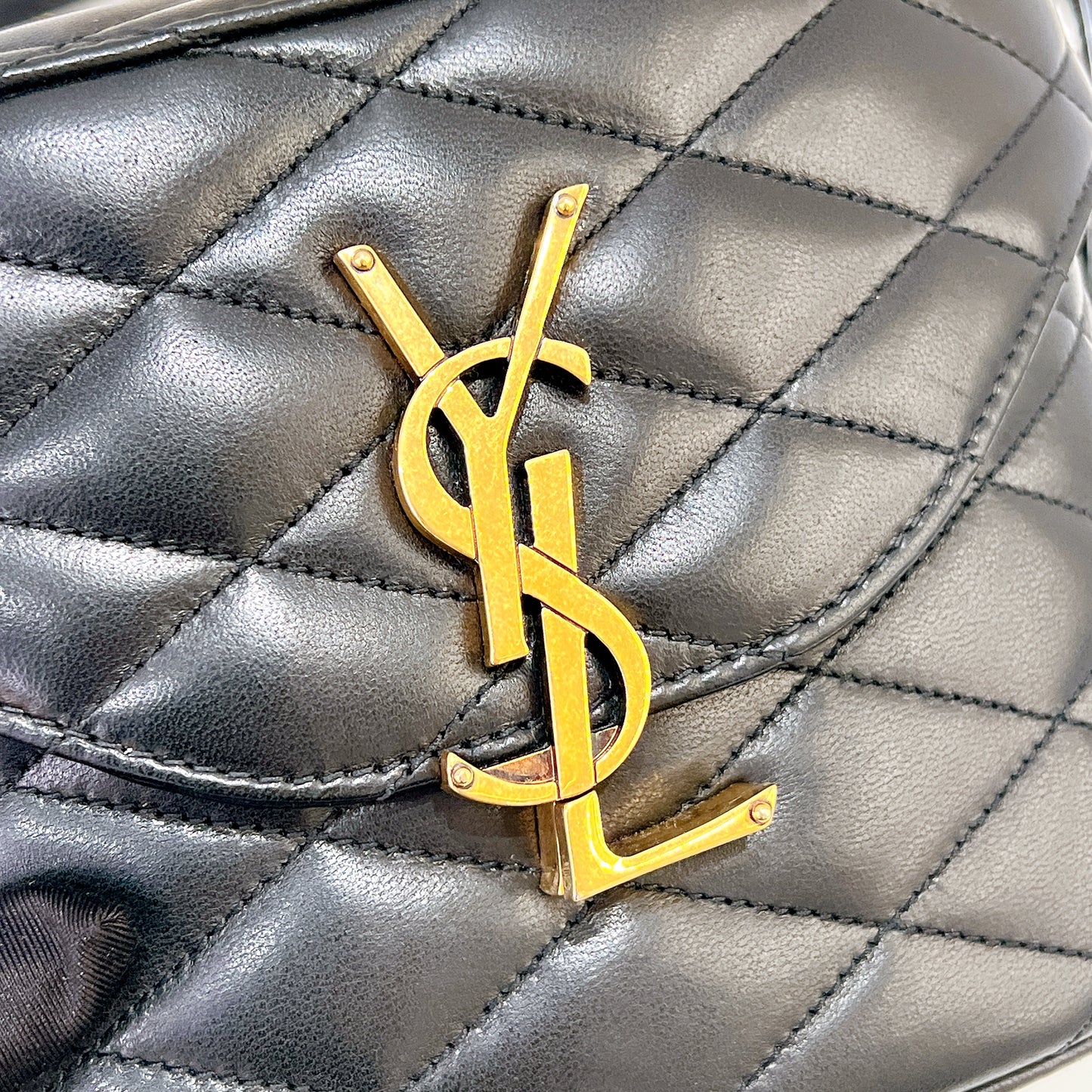 YSL June Box Bag in Black GHW