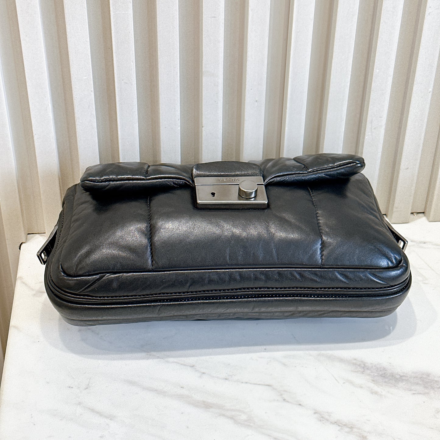 Prada Nappa Bomber Chain Bag