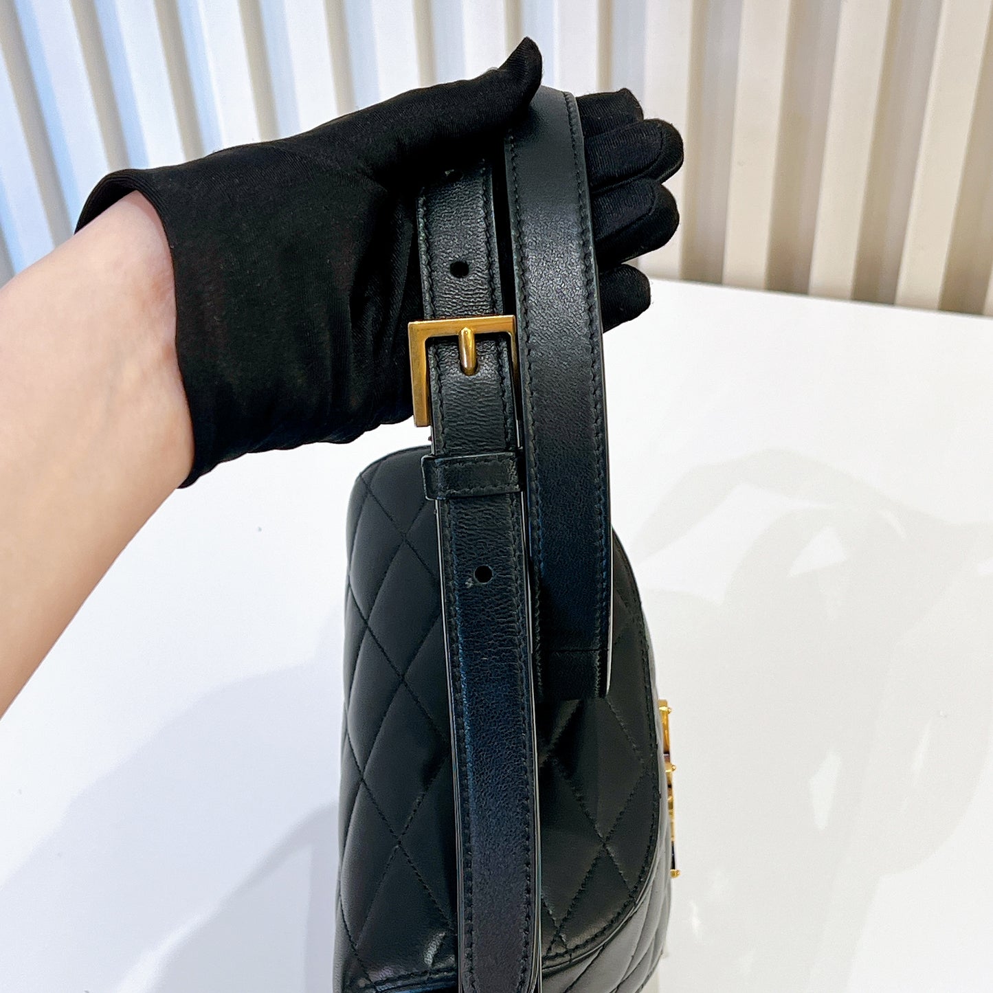 YSL June Box Bag in Black GHW