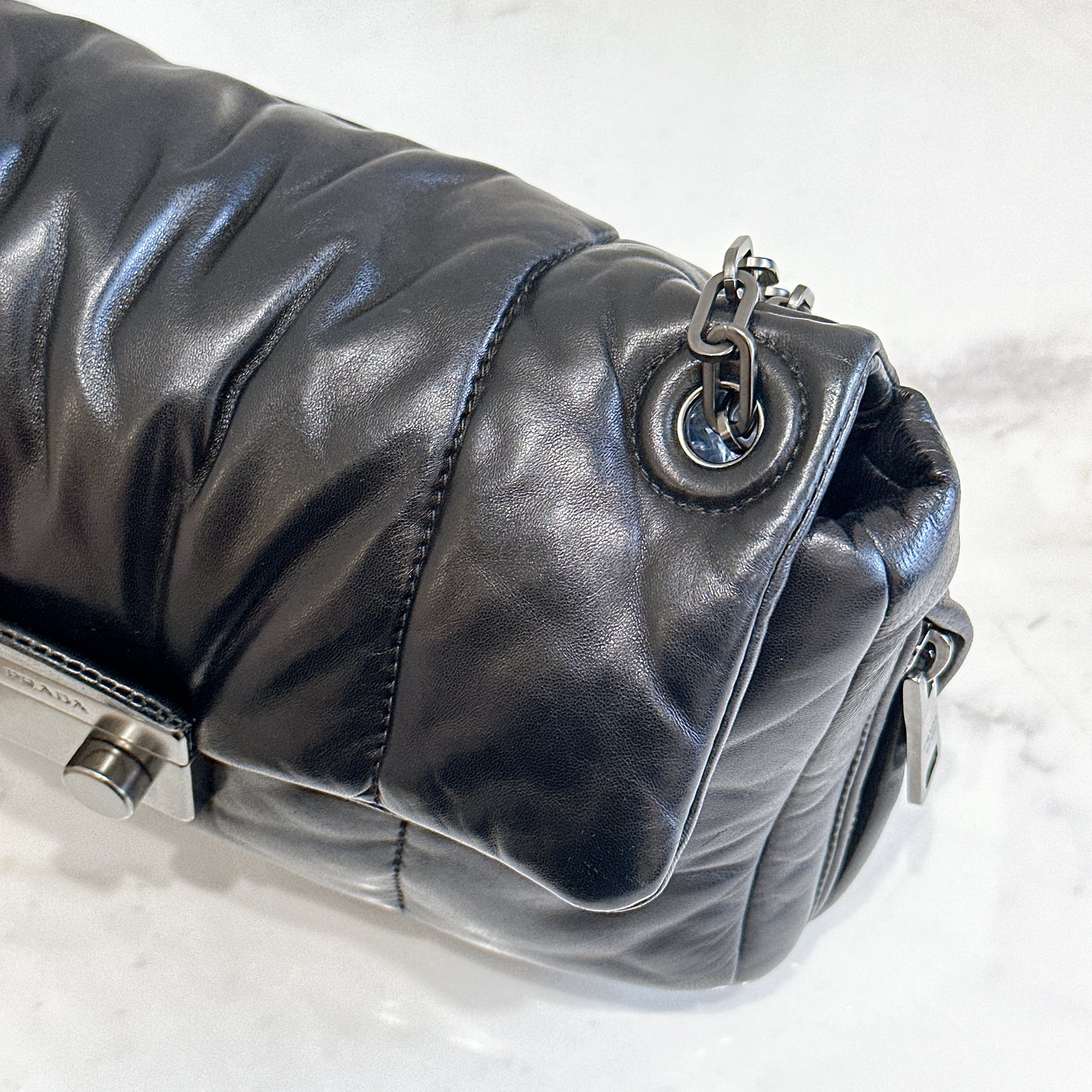 Prada Nappa Bomber Chain Bag