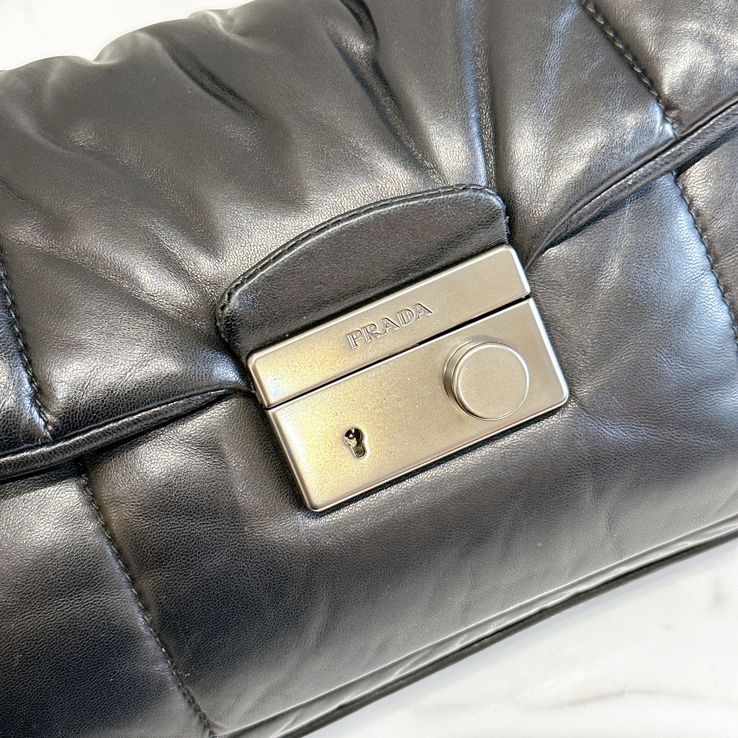 Prada Nappa Bomber Chain Bag