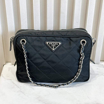 Prada Quilted Tessuto Nylon Shoulder Bag
