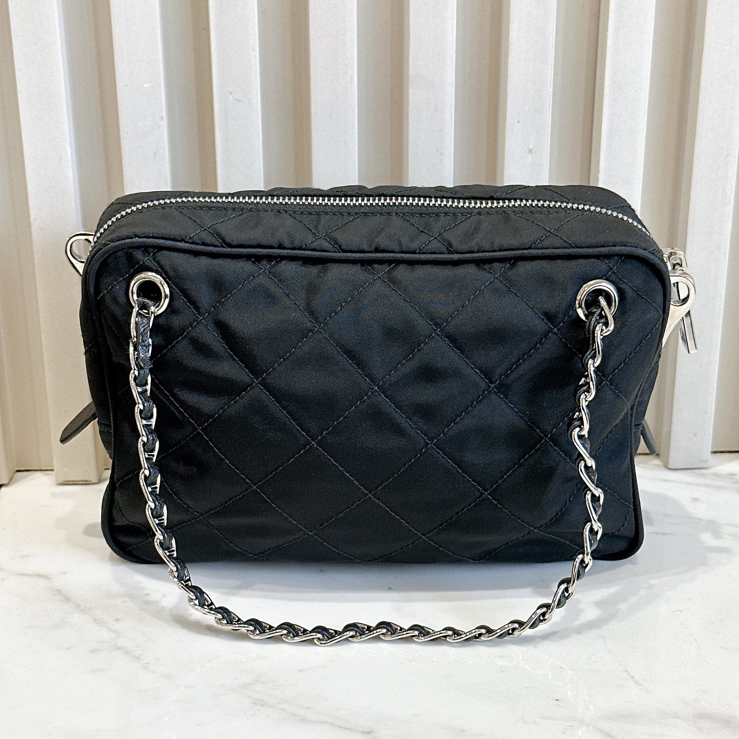 Prada Quilted Tessuto Nylon Shoulder Bag