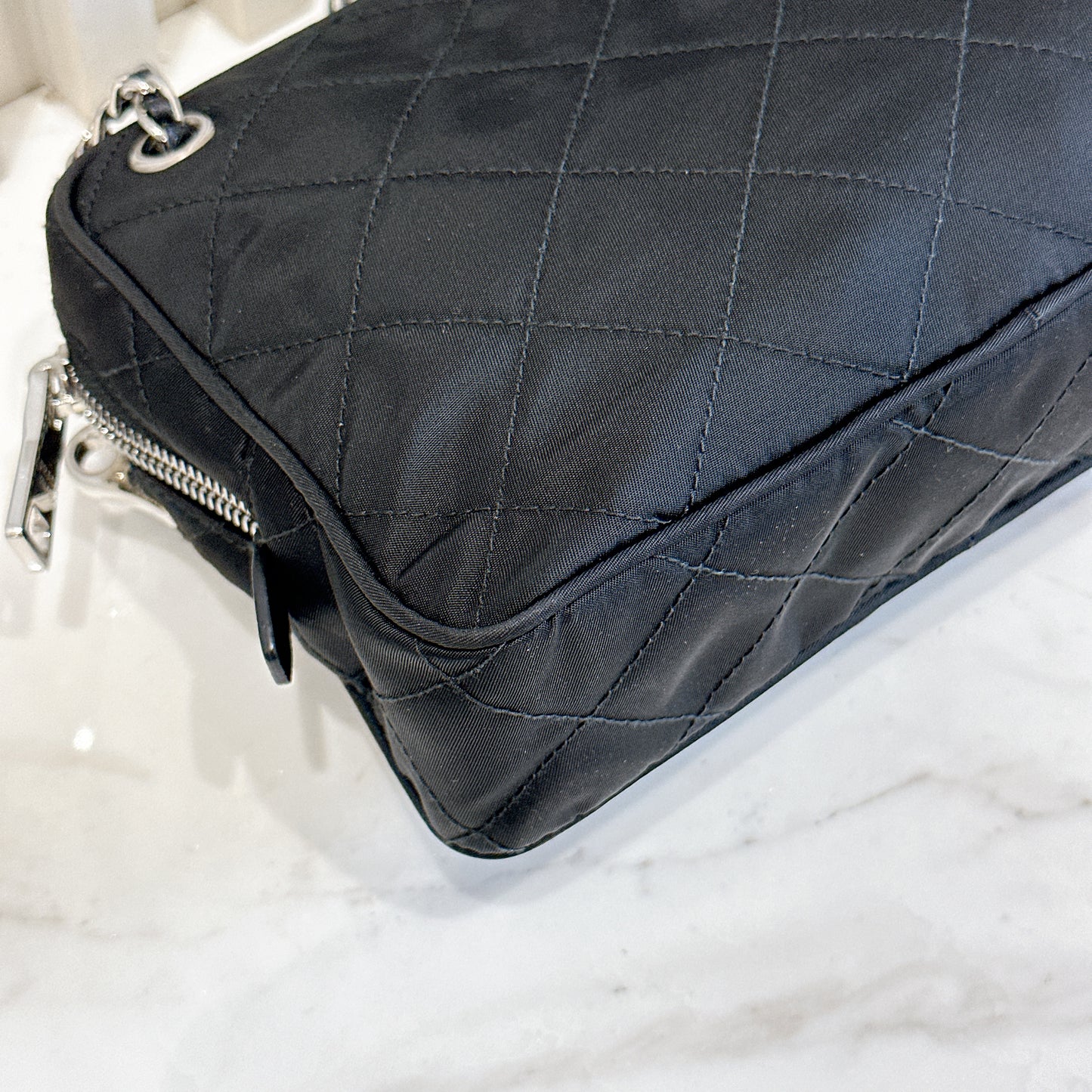 Prada Quilted Tessuto Nylon Shoulder Bag