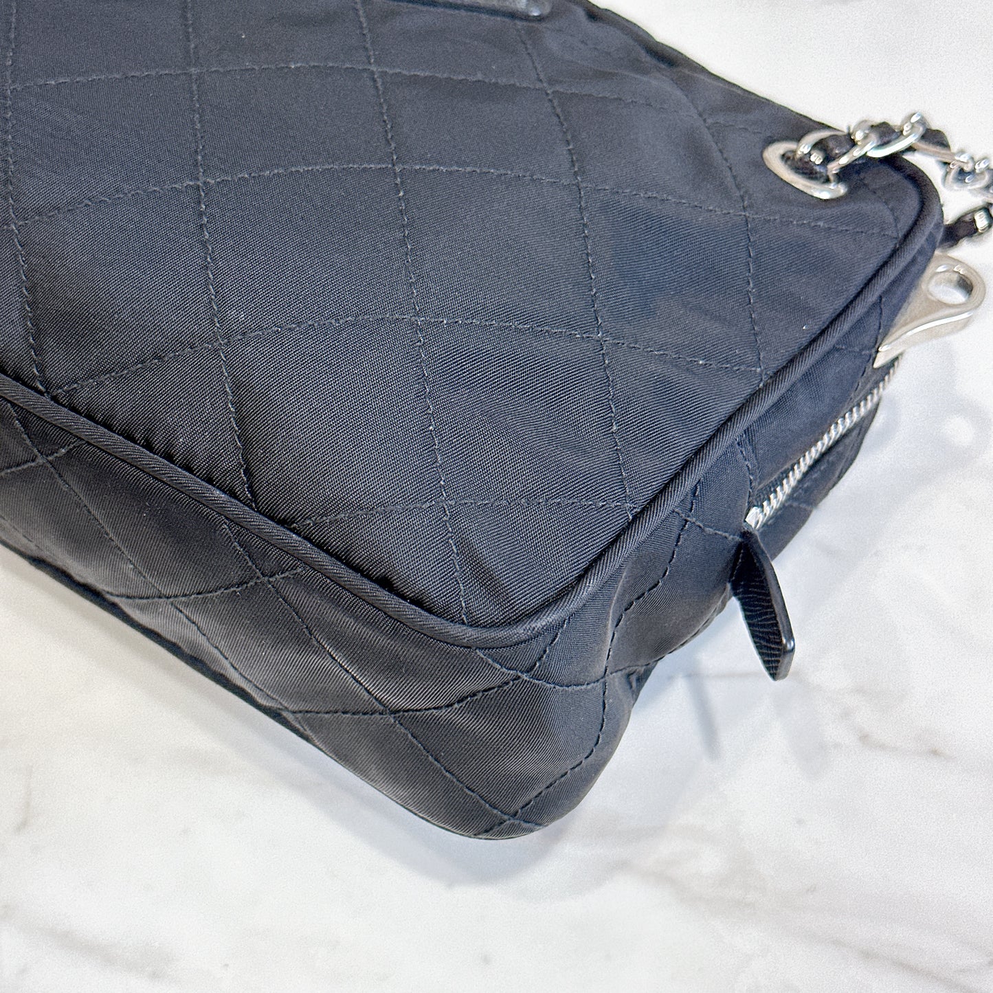 Prada Quilted Tessuto Nylon Shoulder Bag