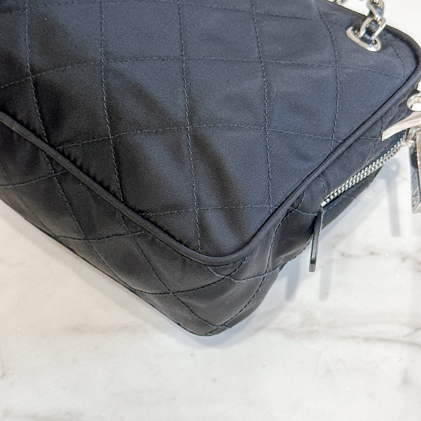 Prada Quilted Tessuto Nylon Shoulder Bag