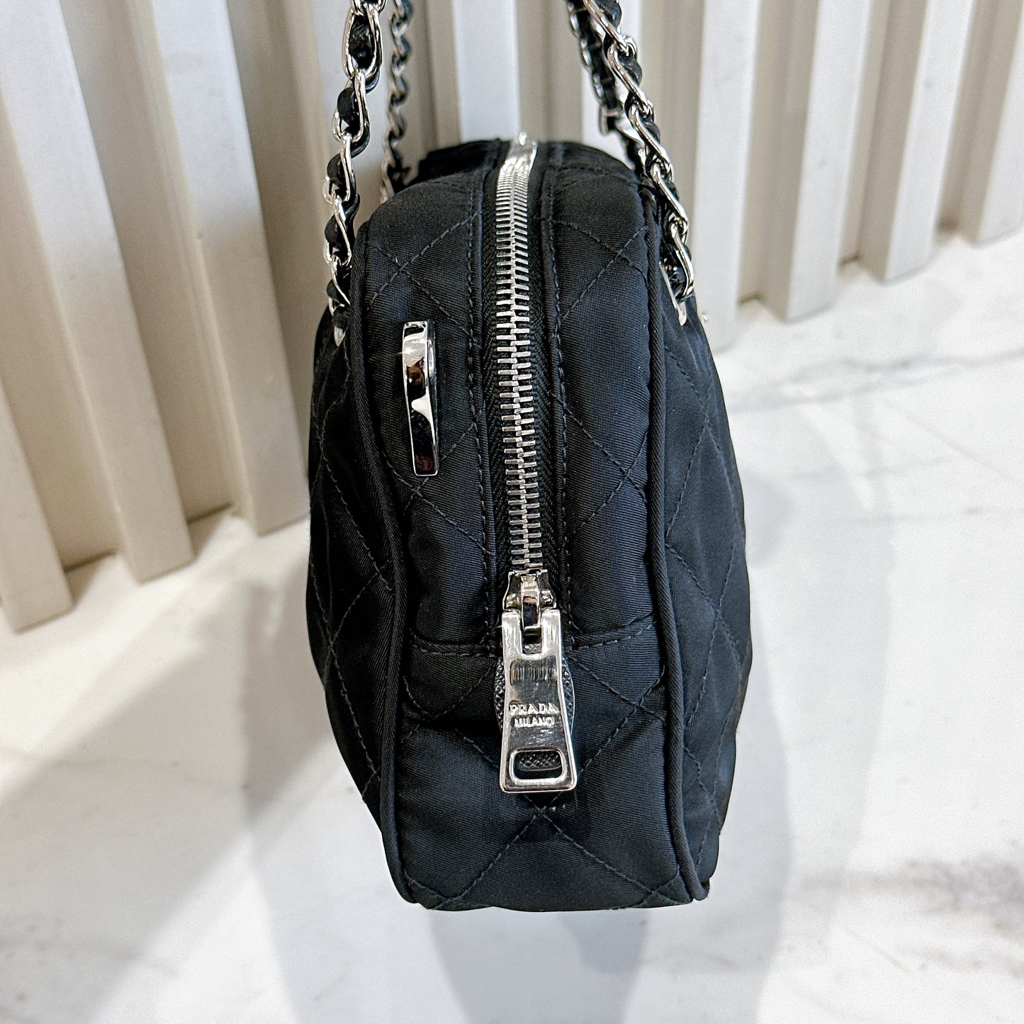 Prada Quilted Tessuto Nylon Shoulder Bag