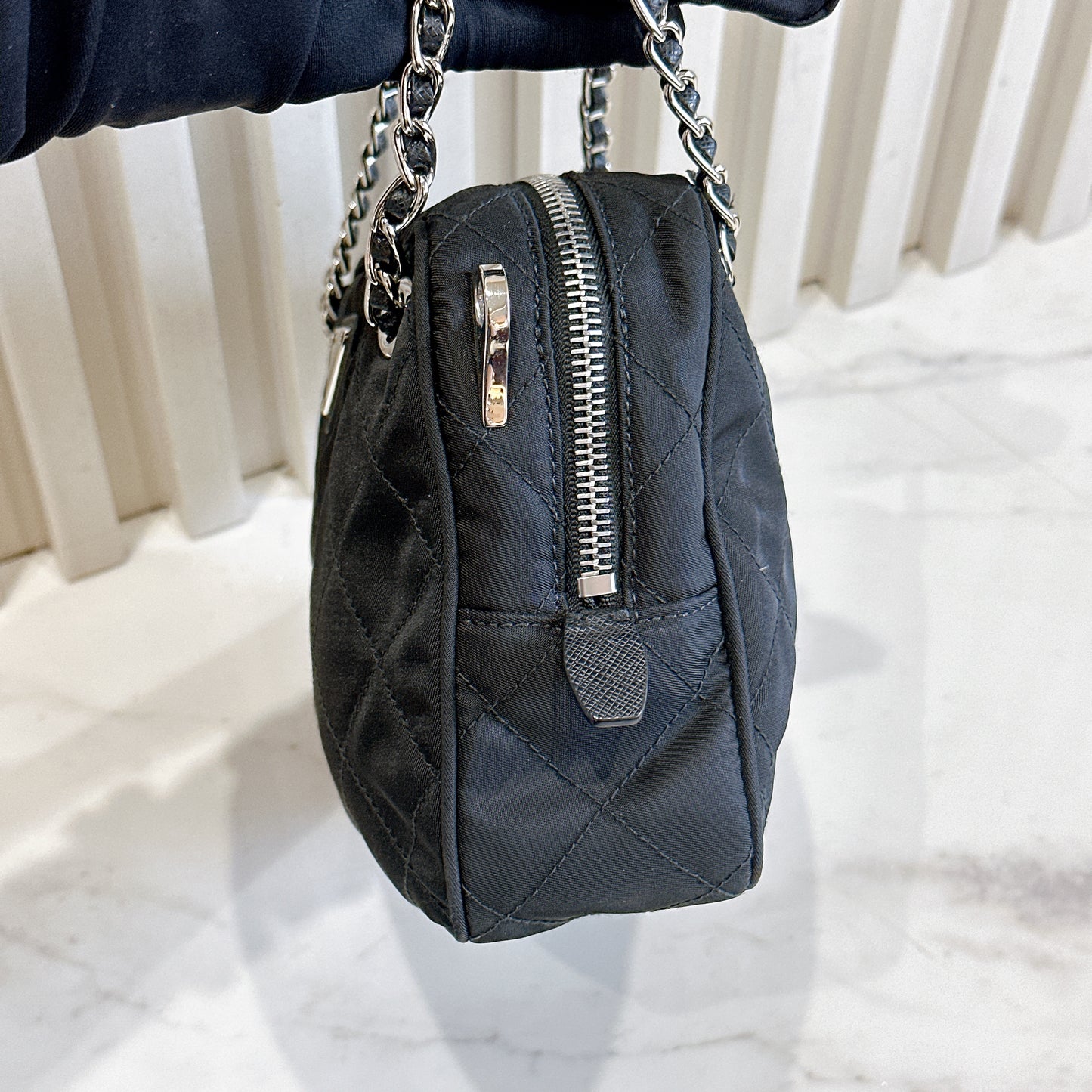 Prada Quilted Tessuto Nylon Shoulder Bag
