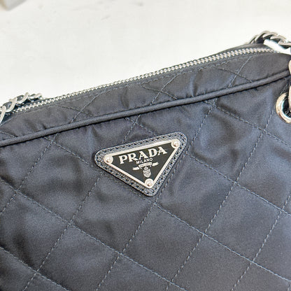 Prada Quilted Tessuto Nylon Shoulder Bag