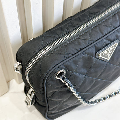 Prada Quilted Tessuto Nylon Shoulder Bag