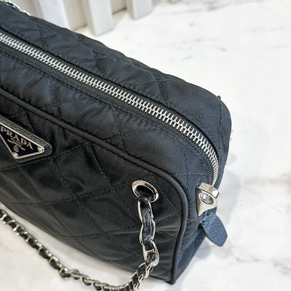 Prada Quilted Tessuto Nylon Shoulder Bag