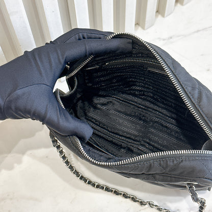 Prada Quilted Tessuto Nylon Shoulder Bag