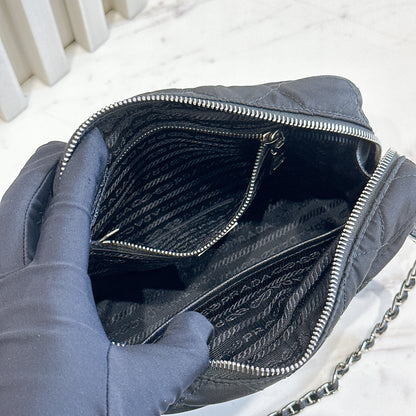 Prada Quilted Tessuto Nylon Shoulder Bag