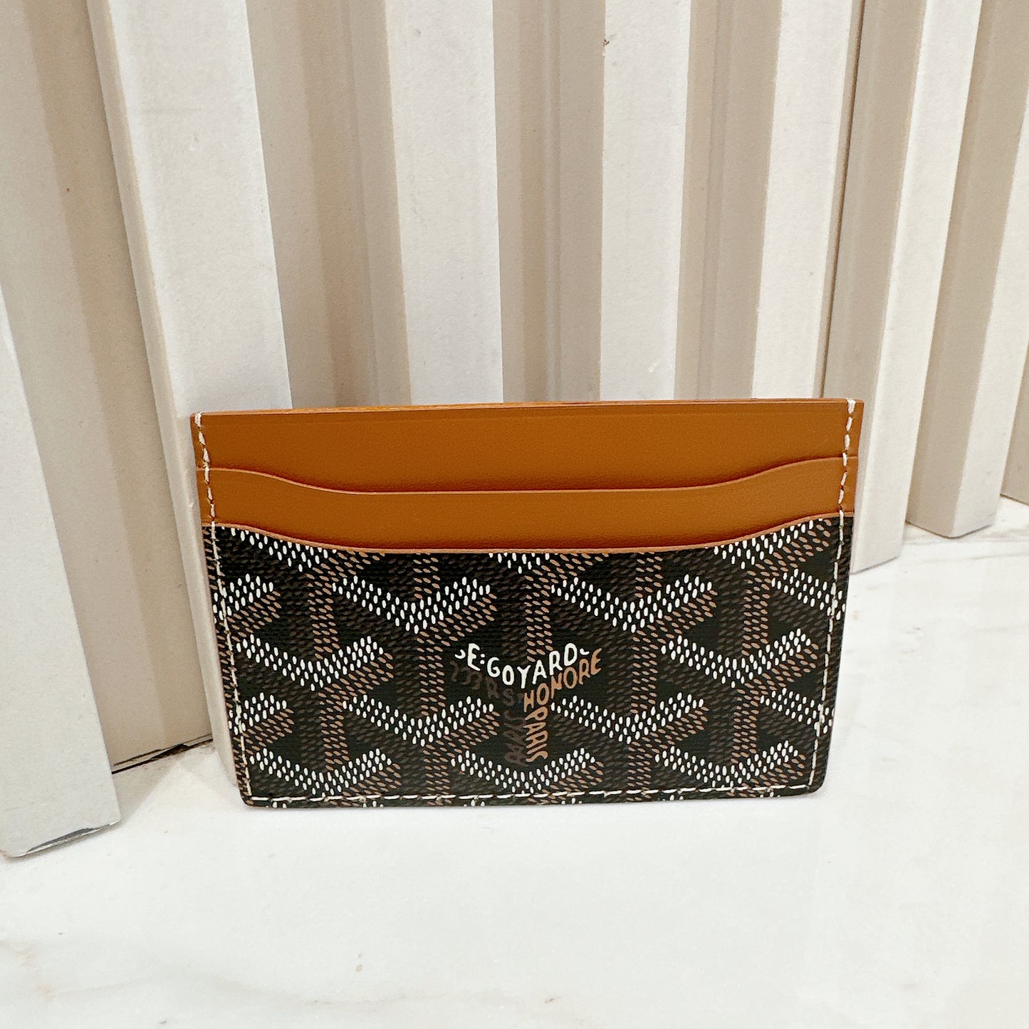 Goyard Sulpice Card Holder In Tan