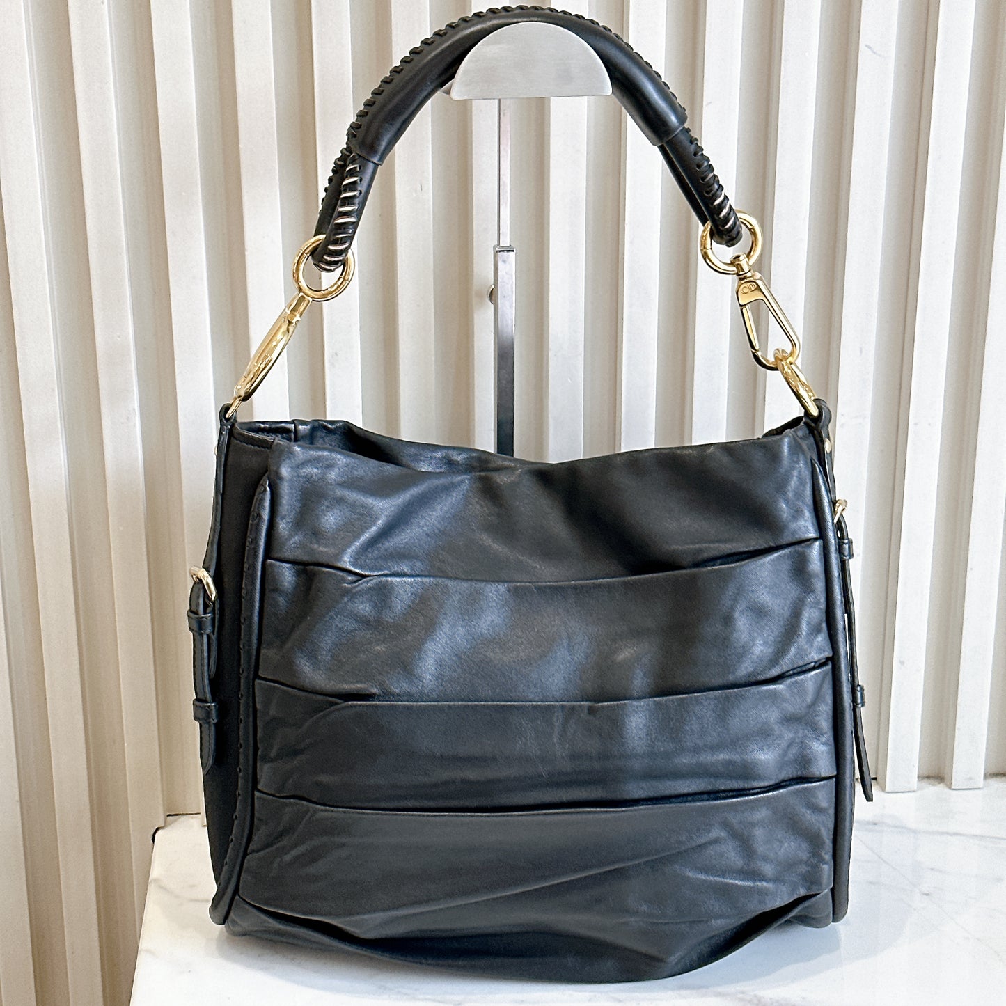 Dior Libertine Hobo in Black Lambskin