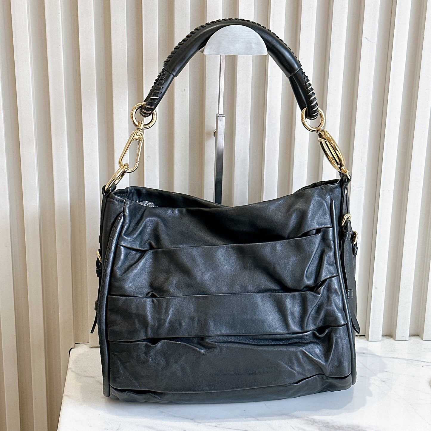 Dior Libertine Hobo in Black Lambskin