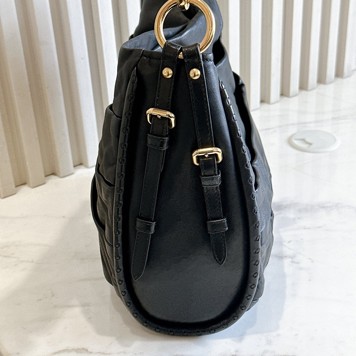 Dior Libertine Hobo in Black Lambskin