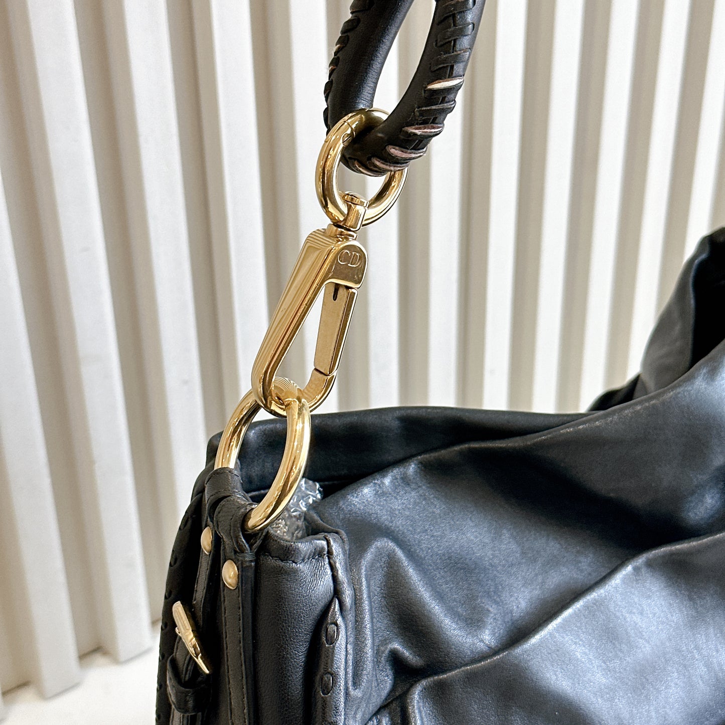 Dior Libertine Hobo in Black Lambskin