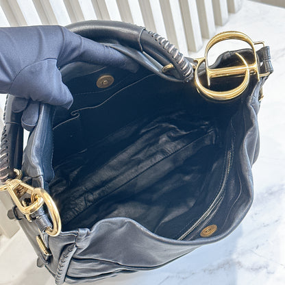Dior Libertine Hobo in Black Lambskin