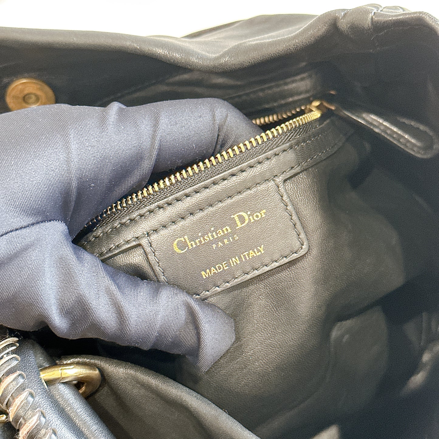 Dior Libertine Hobo in Black Lambskin
