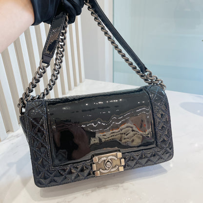 Chanel Boy Patent Reverso Boy Flap
