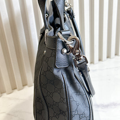 Gucci GG Black Canvas 2 Way Shoulder Bag