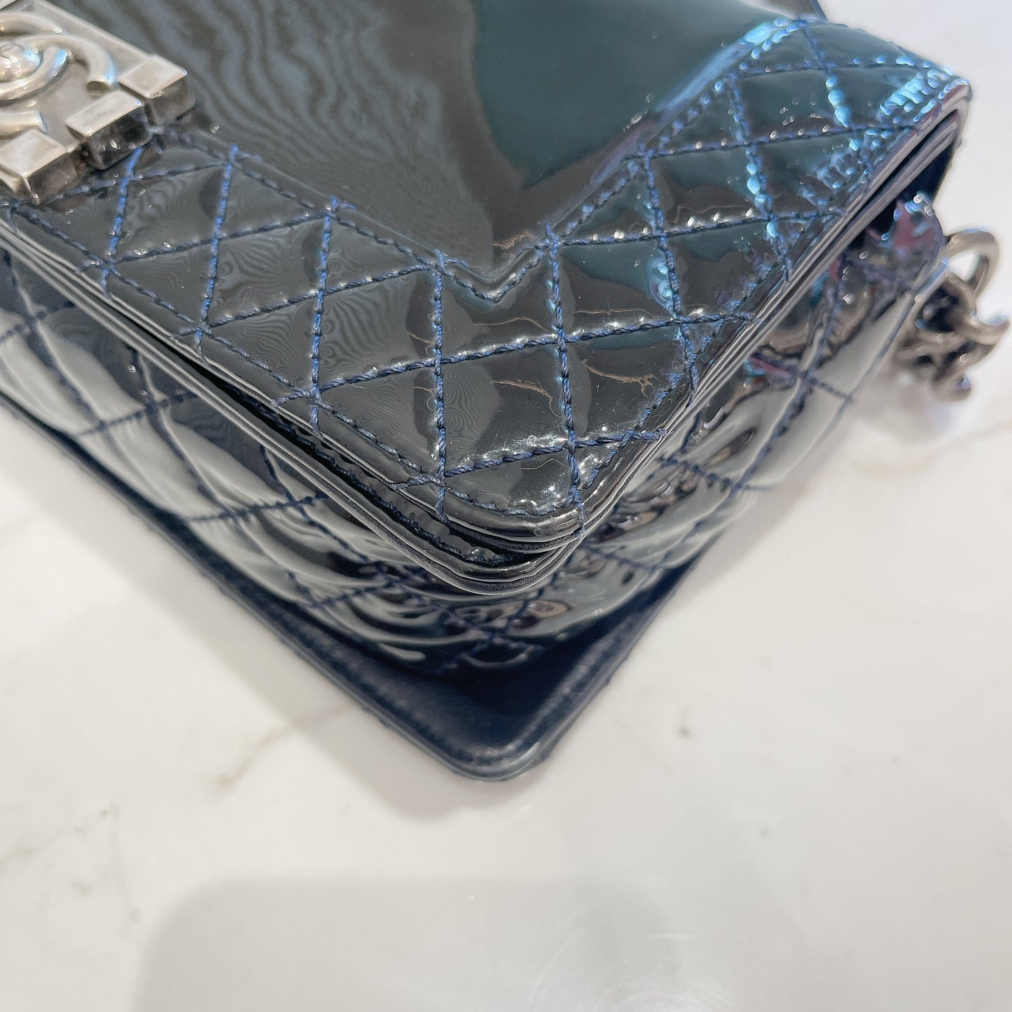 Chanel Boy Patent Reverso Boy Flap
