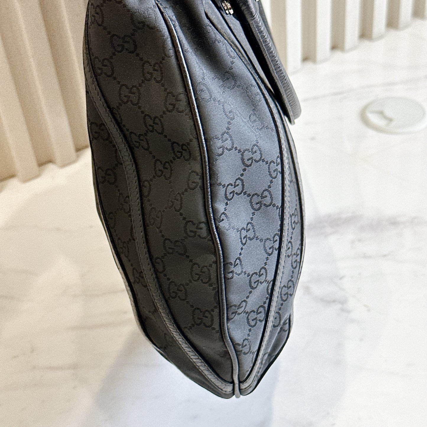 Gucci GG Black Canvas 2 Way Shoulder Bag