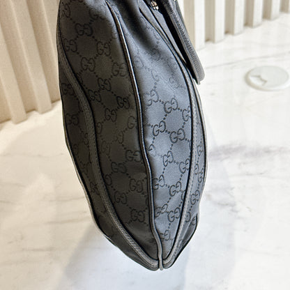 Gucci GG Black Canvas 2 Way Shoulder Bag