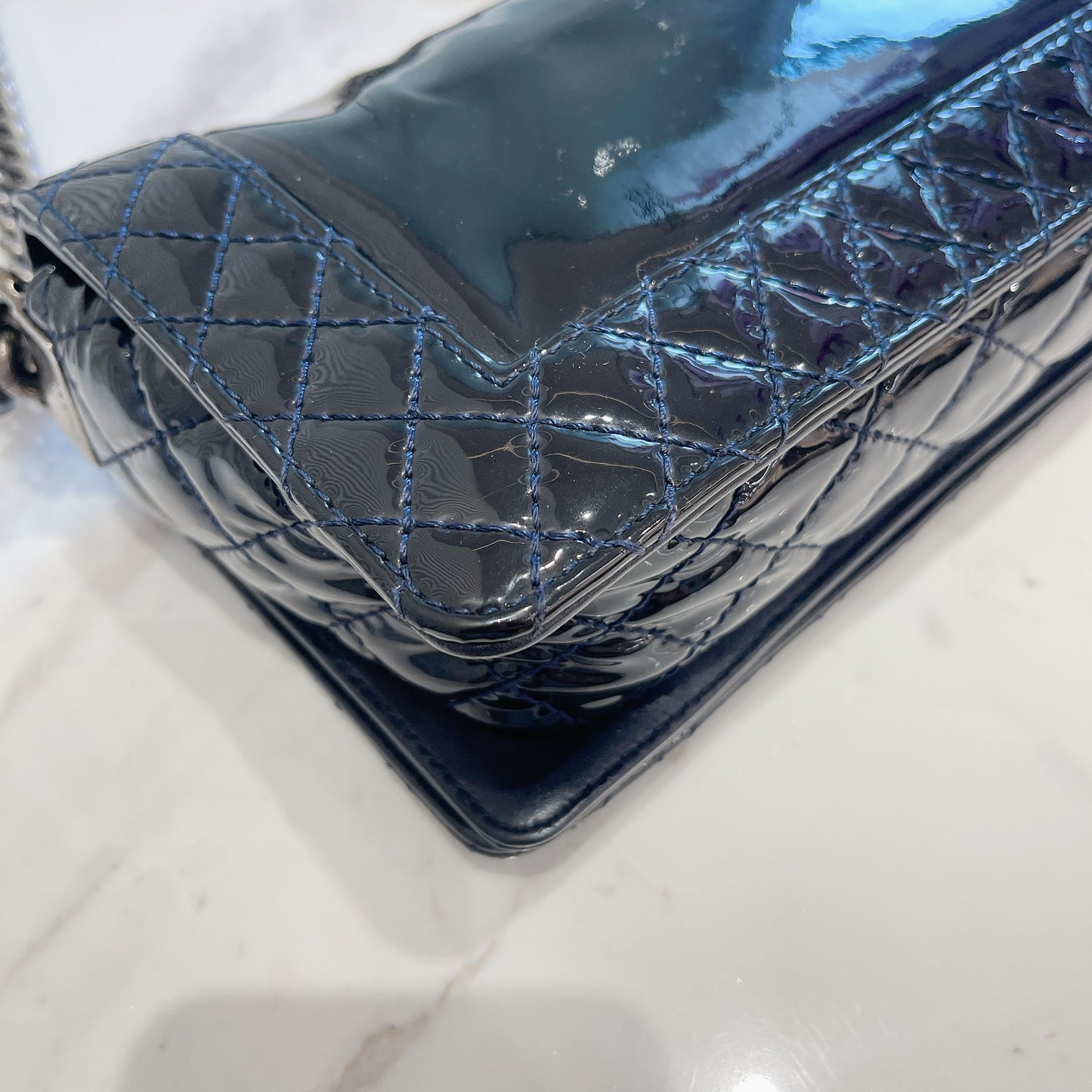 Chanel Boy Patent Reverso Boy Flap