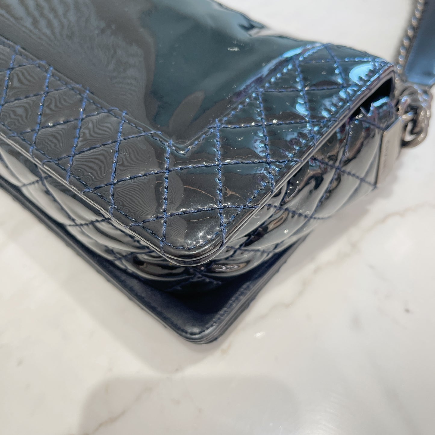 Chanel Boy Patent Reverso Boy Flap