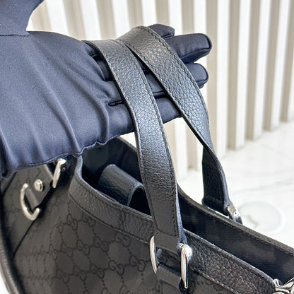 Gucci GG Black Canvas 2 Way Shoulder Bag