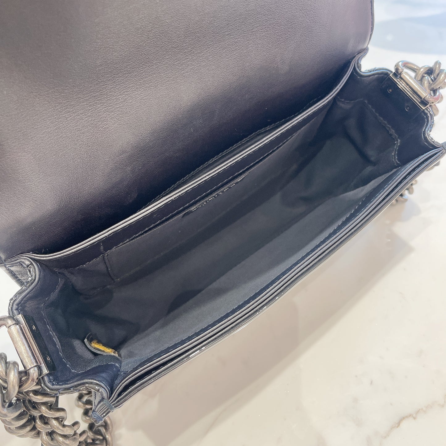 Chanel Boy Patent Reverso Boy Flap