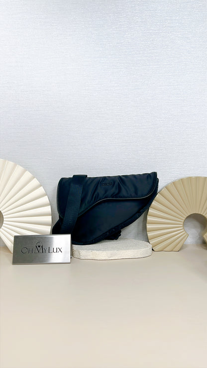 Dior Nylon Saddle Belt Bag in Black