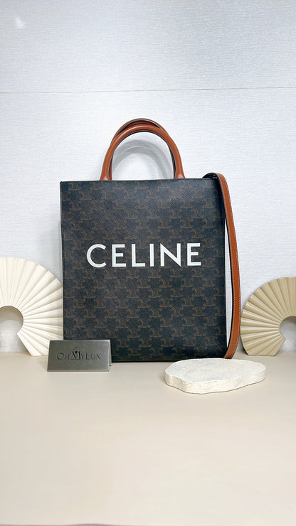 Celine Triomphe Cabas Vertical in Medium