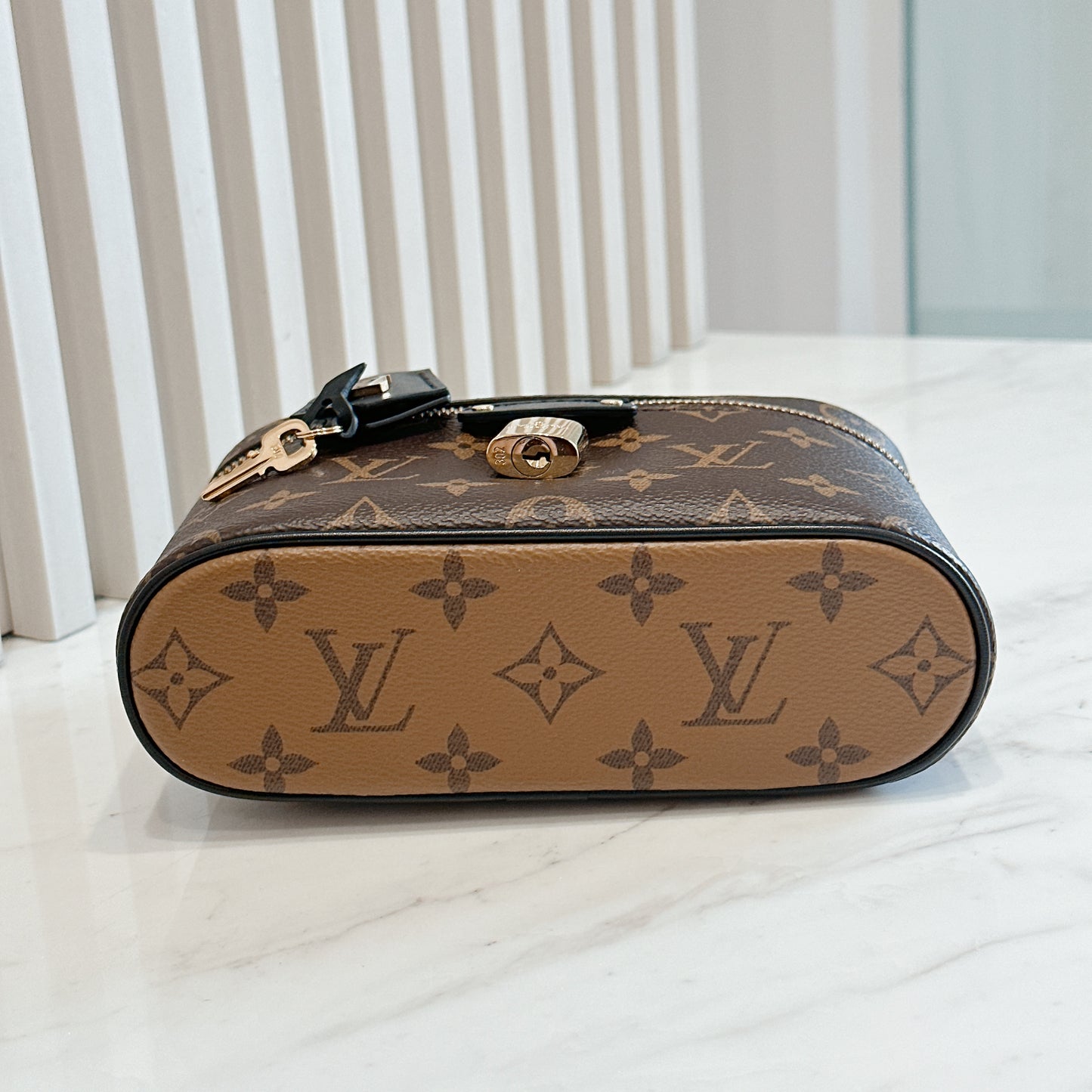 LV Monogram Reverse Vanity Chain Pouch