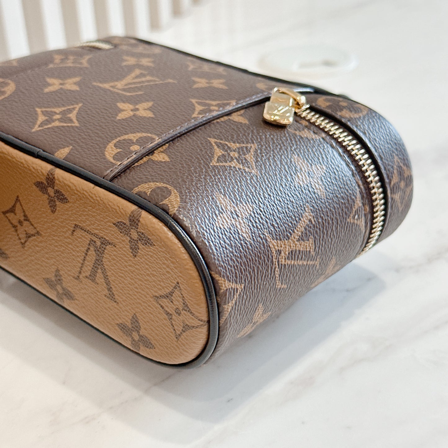 LV Monogram Reverse Vanity Chain Pouch