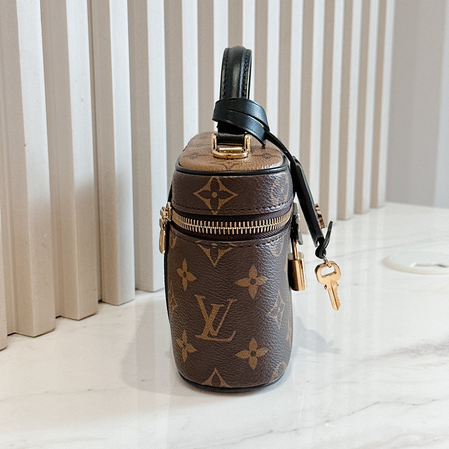 LV Monogram Reverse Vanity Chain Pouch