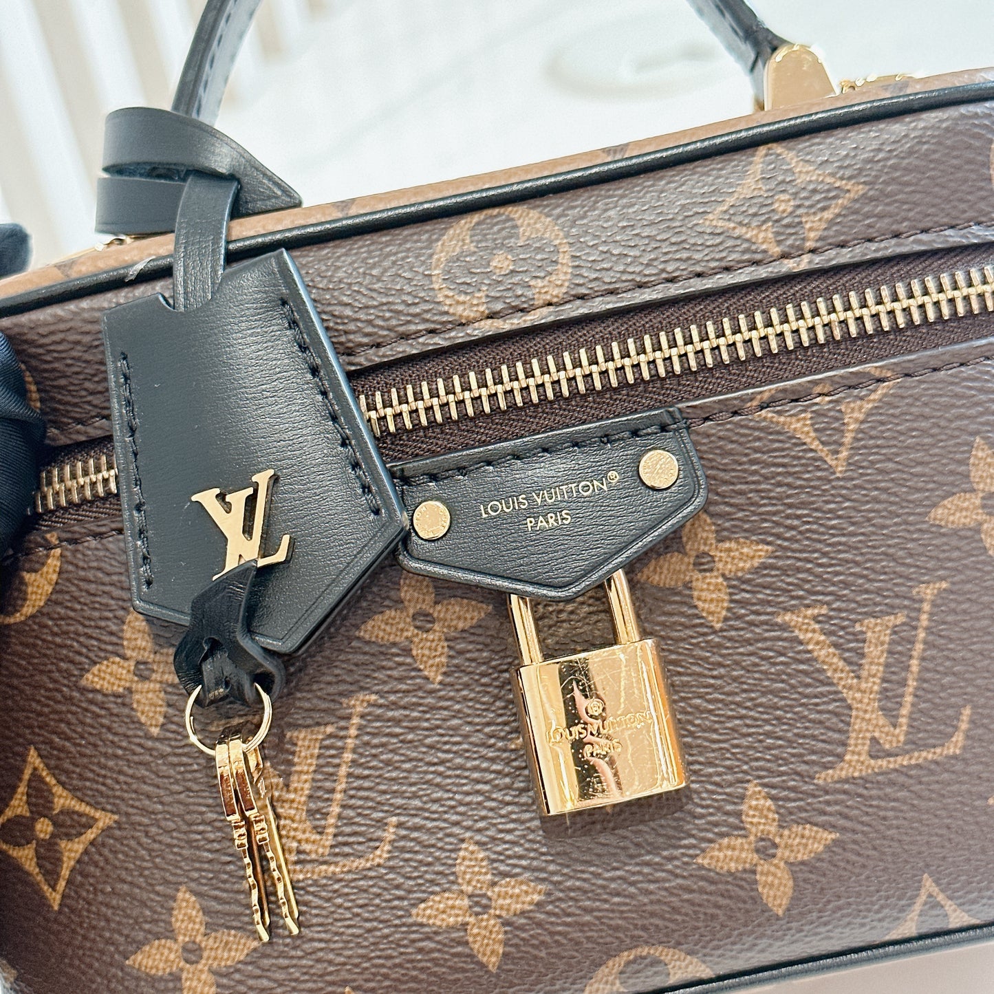 LV Monogram Reverse Vanity Chain Pouch