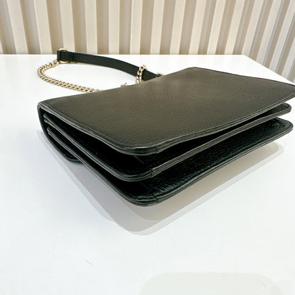 Gucci Interlocking Shoulder Bag in Black