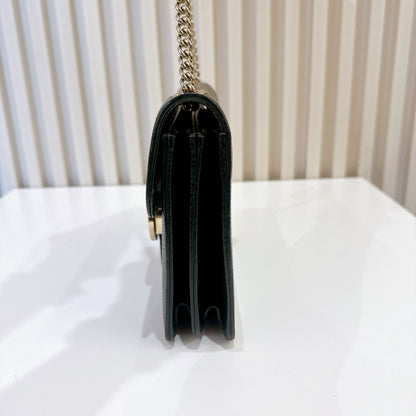Gucci Interlocking Shoulder Bag in Black