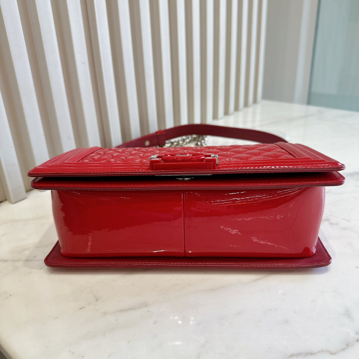 Chanel Boy Patent Calfskin Quilted Medium