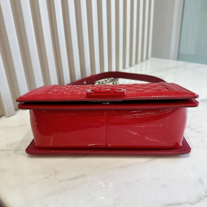 Chanel Boy Patent Calfskin Quilted Medium