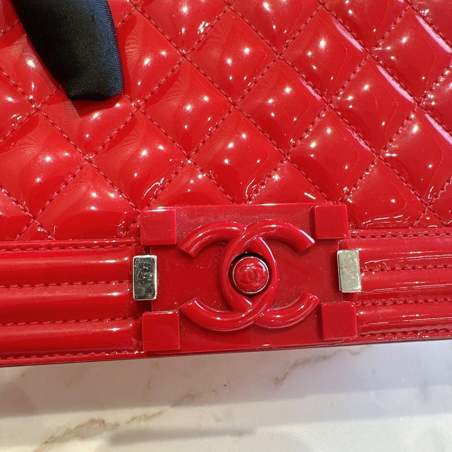 Chanel Boy Patent Calfskin Quilted Medium