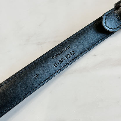 Celine Triomphe Belt Black in GHW 18mm