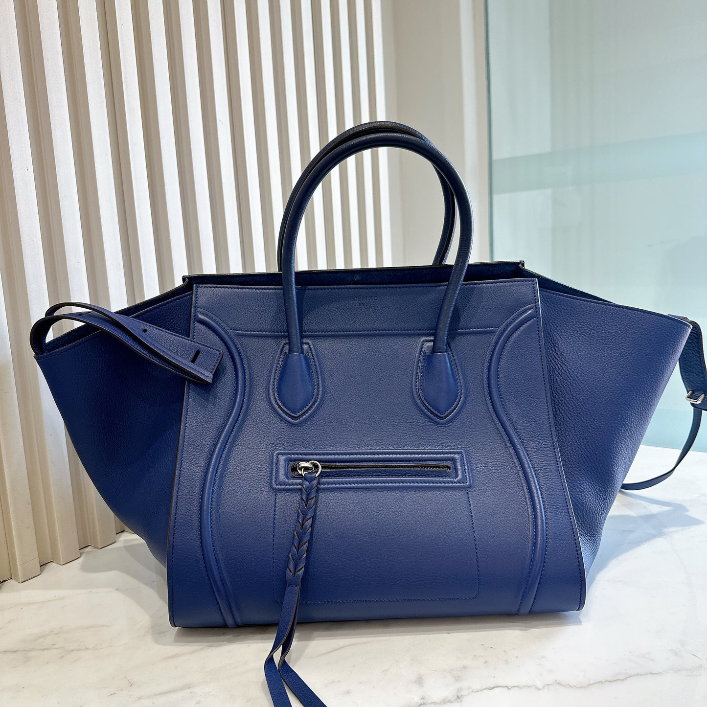 Celine Phantom Luggage Tote in Blue