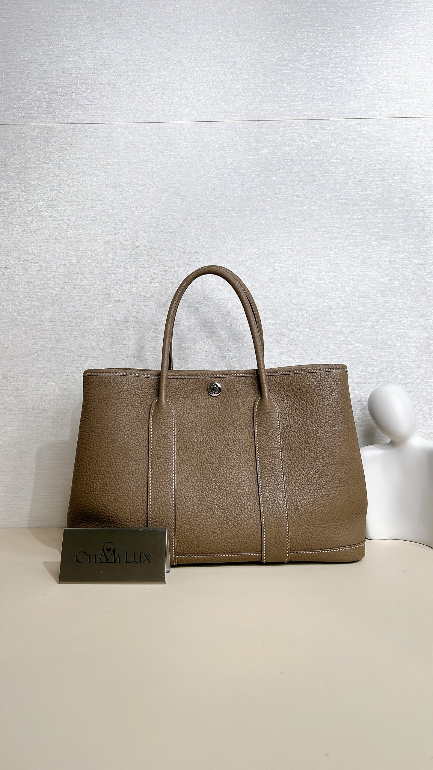 Hermes Etoupe Togo Garden Party 30