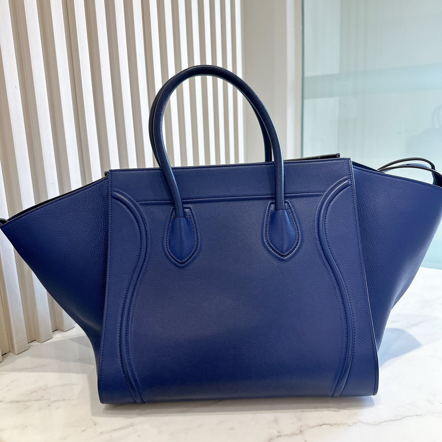 Celine Phantom Luggage Tote in Blue