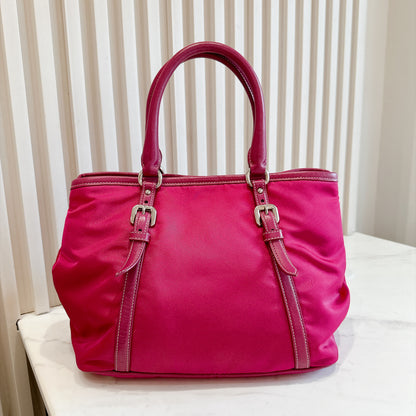 Prada Pink Nylon Tote Bag